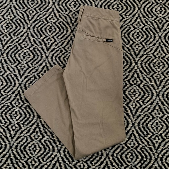 VOLCOM BOYS REGULAR STRETCH PANTS - KHAKI - Picture 4 of 4